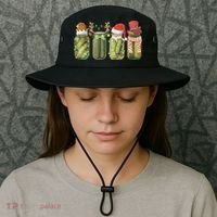 Christmas Pickle Canning Season Pickle Lovers Bucket Hat thumb 3