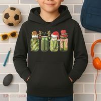 Christmas Pickle Canning Season Pickle Lovers Kids Hoodie thumb 2