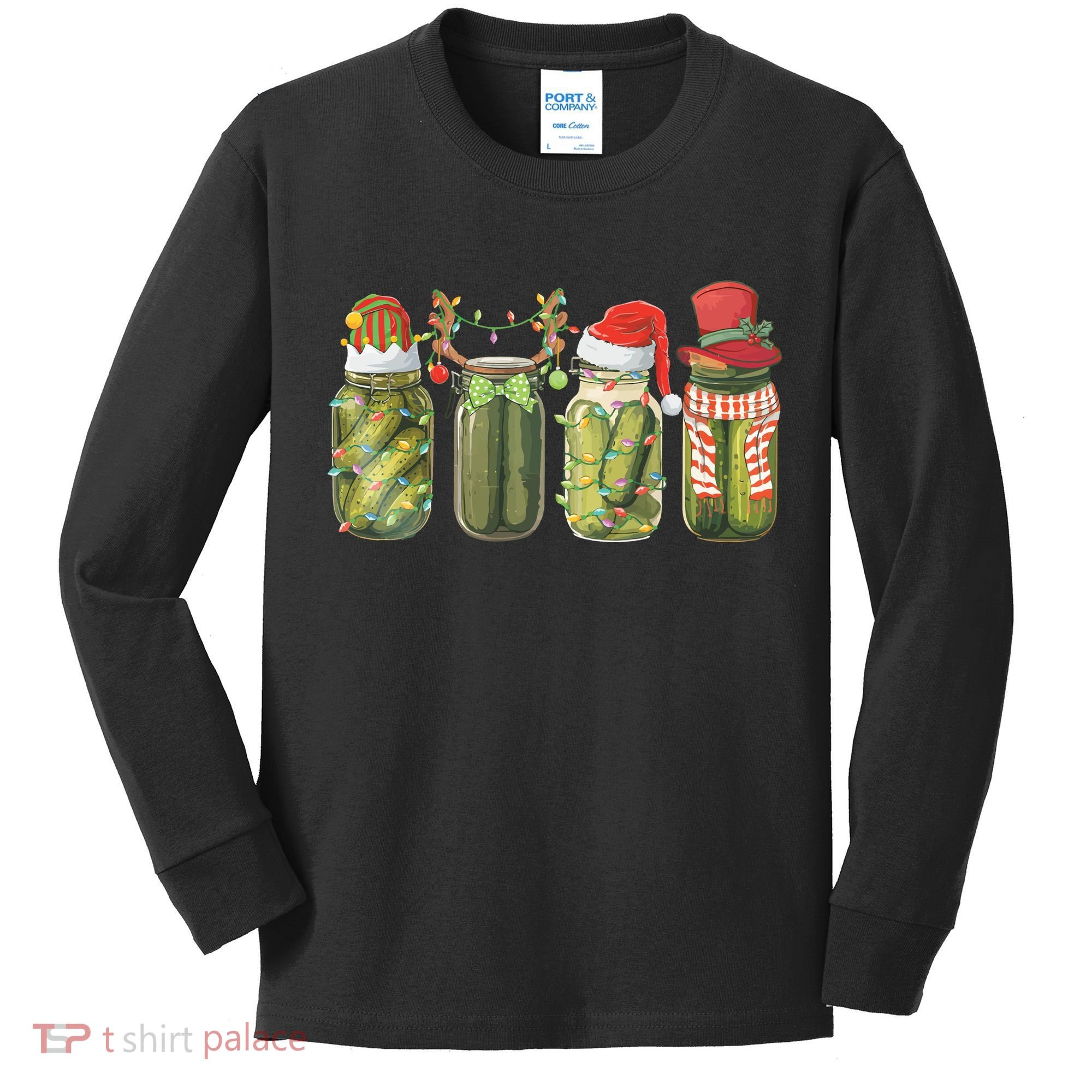 Christmas Pickle Canning Season Pickle Lovers Kids Long Sleeve Shirt
