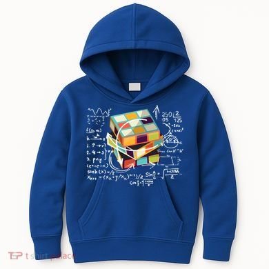 Competitive Puzzle Cube Math Speed Cubing 80S Vintage Toy Funny Gift Kids Hoodie