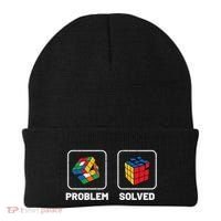 Competitive Puzzle Cube Problem Solved Speed Cubing Meaningful Gift Beanie thumb 0