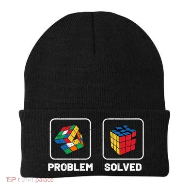 Competitive Puzzle Cube Problem Solved Speed Cubing Meaningful Gift Beanie
