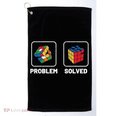 Competitive Puzzle Cube Problem Solved Speed Cubing Meaningful Gift Golf Towel