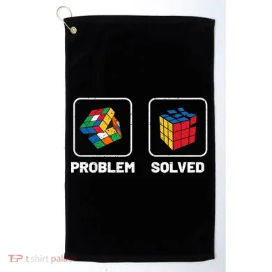 Competitive Puzzle Cube Problem Solved Speed Cubing Meaningful Gift Golf Towel