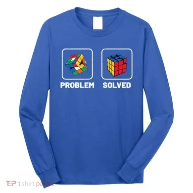 Competitive Puzzle Cube Problem Solved Speed Cubing Meaningful Gift Long Sleeve Shirt