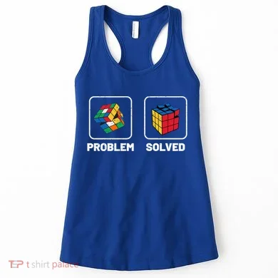 Competitive Puzzle Cube Problem Solved Speed Cubing Meaningful Gift Women's Tank Top