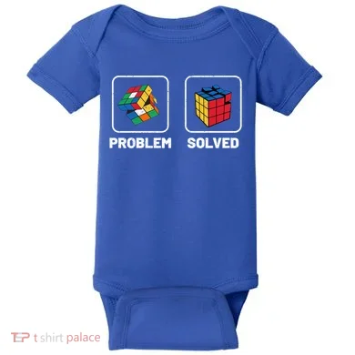 Competitive Puzzle Cube Problem Solved Speed Cubing Meaningful Gift Baby Bodysuit