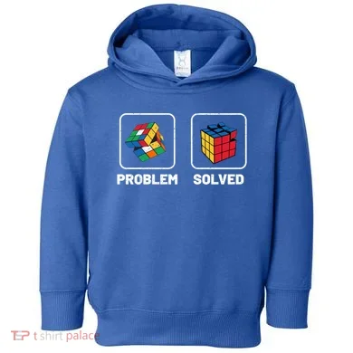 Competitive Puzzle Cube Problem Solved Speed Cubing Meaningful Gift Toddler Hoodie