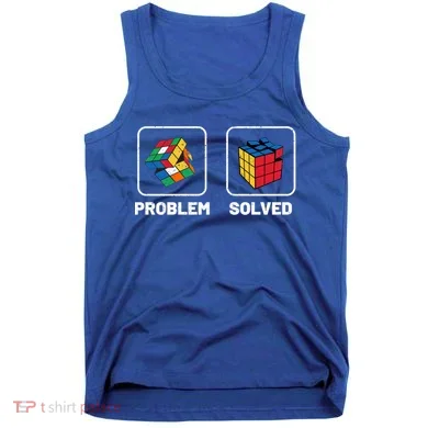 Competitive Puzzle Cube Problem Solved Speed Cubing Meaningful Gift Tank Top