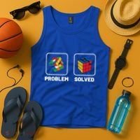 Competitive Puzzle Cube Problem Solved Speed Cubing Meaningful Gift Tank Top thumb 4