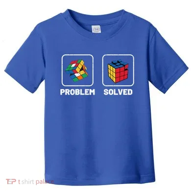 Competitive Puzzle Cube Problem Solved Speed Cubing Meaningful Gift Toddler T-Shirt