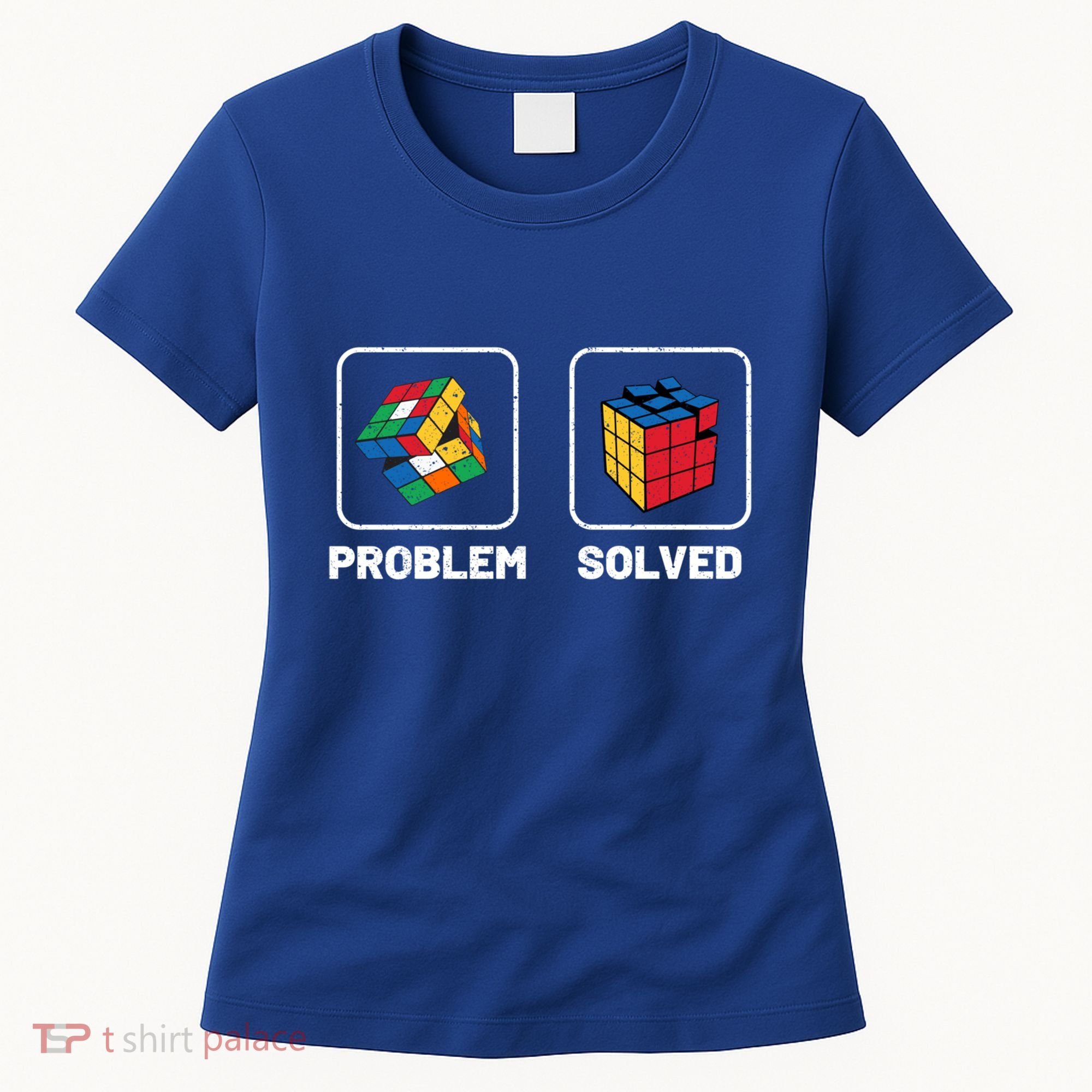 Competitive Puzzle Cube Problem Solved Speed Cubing Meaningful Gift Women's T-Shirt