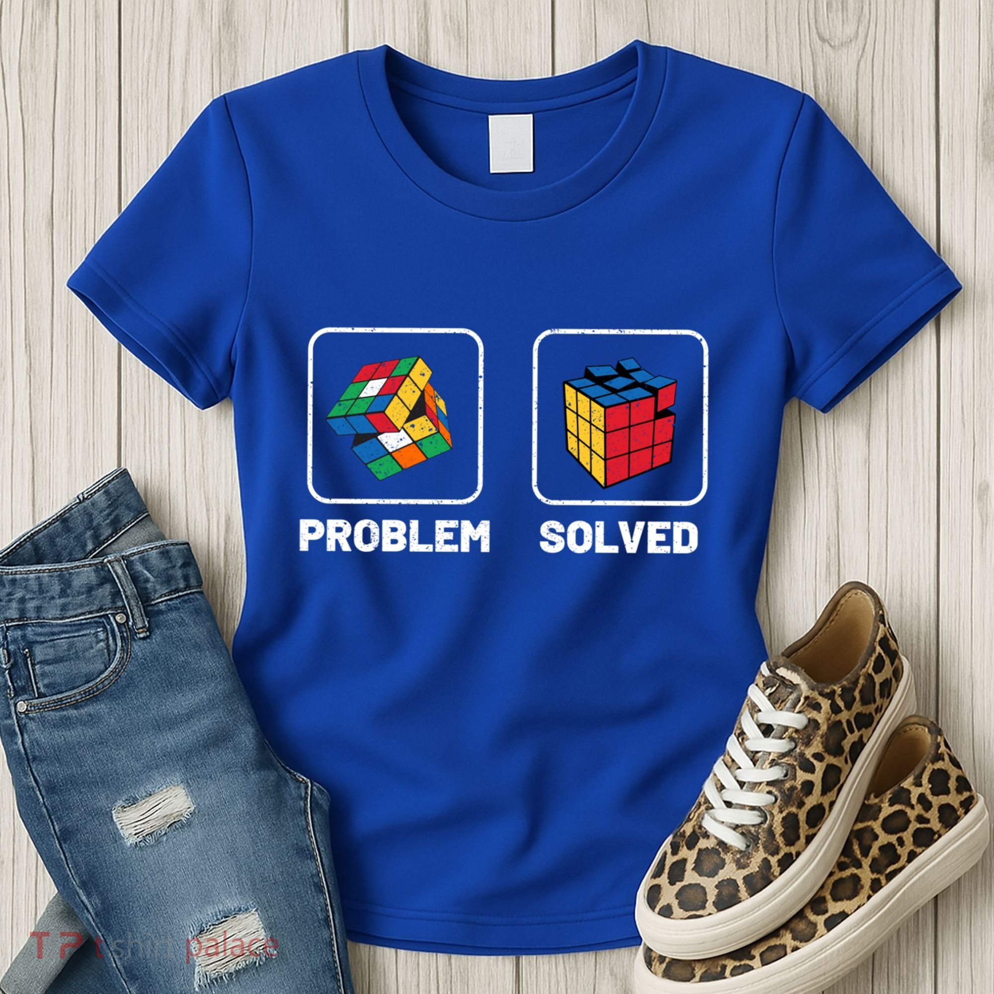 Competitive Puzzle Cube Problem Solved Speed Cubing Meaningful Gift Women's T-Shirt