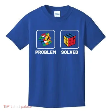 Competitive Puzzle Cube Problem Solved Speed Cubing Meaningful Gift Kids T-Shirt