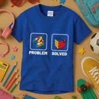 Competitive Puzzle Cube Problem Solved Speed Cubing Meaningful Gift Kids T-Shirt thumb 3