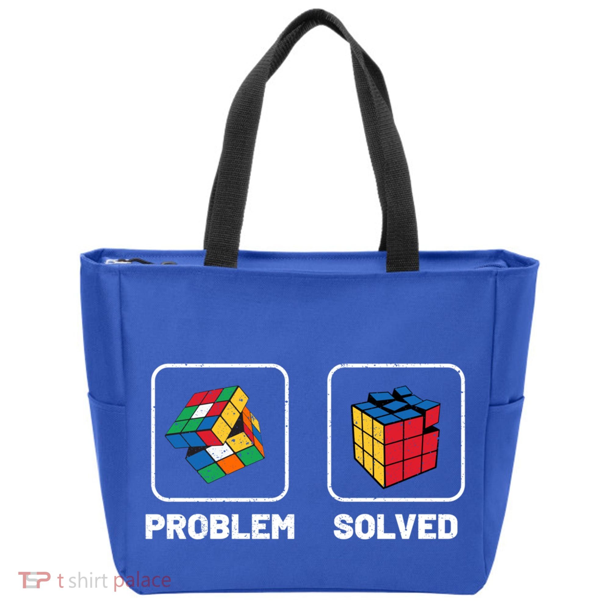 Competitive Puzzle Cube Problem Solved Speed Cubing Meaningful Gift Tote Bag