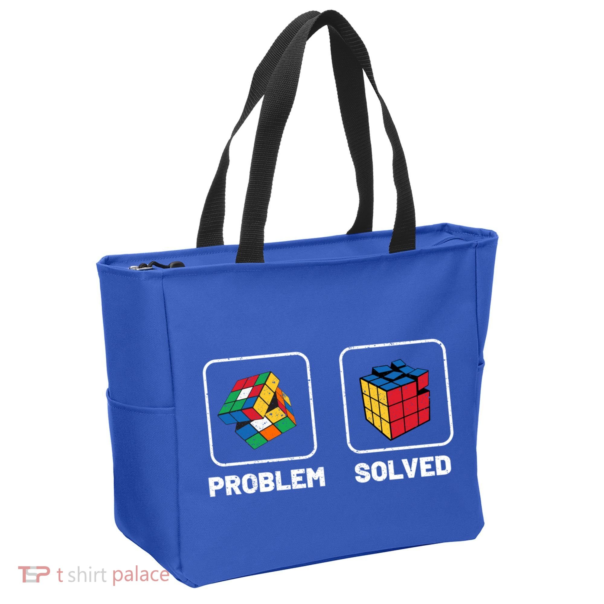 Competitive Puzzle Cube Problem Solved Speed Cubing Meaningful Gift Tote Bag