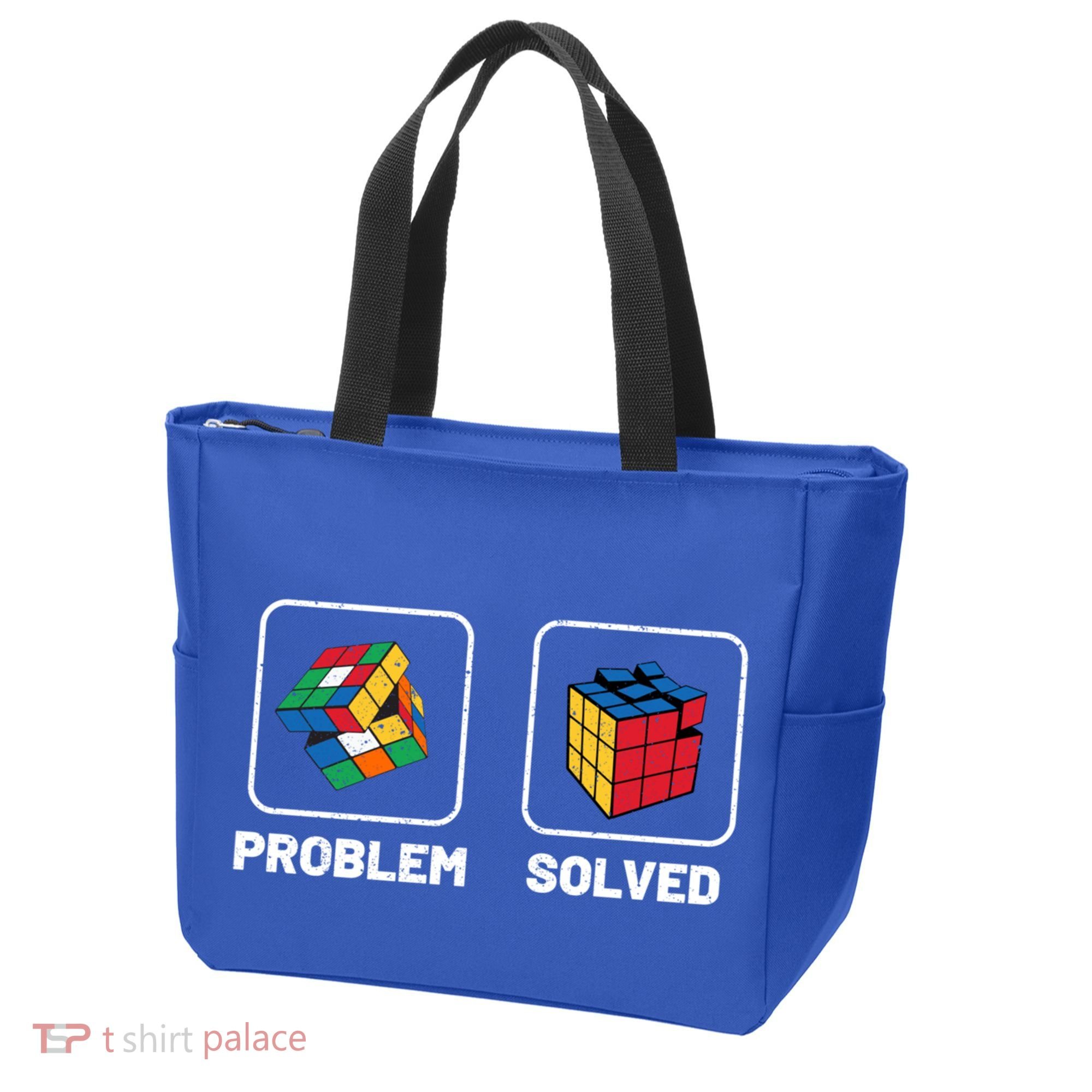 Competitive Puzzle Cube Problem Solved Speed Cubing Meaningful Gift Tote Bag