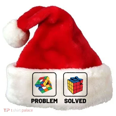Competitive Puzzle Cube Problem Solved Speed Cubing Meaningful Gift Santa Hat