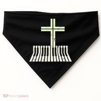 Christian Piano Cross Keyboard Pianist USA-Made Doggie Bandana thumb 0