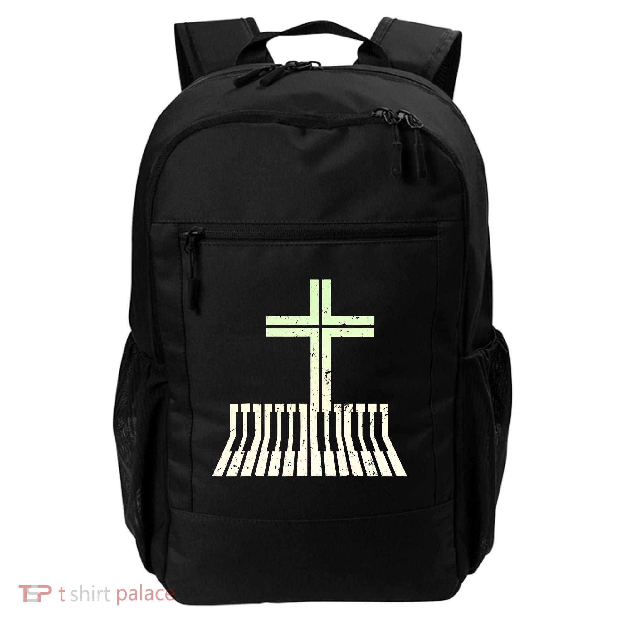 Christian Piano Cross Keyboard Pianist Backpack