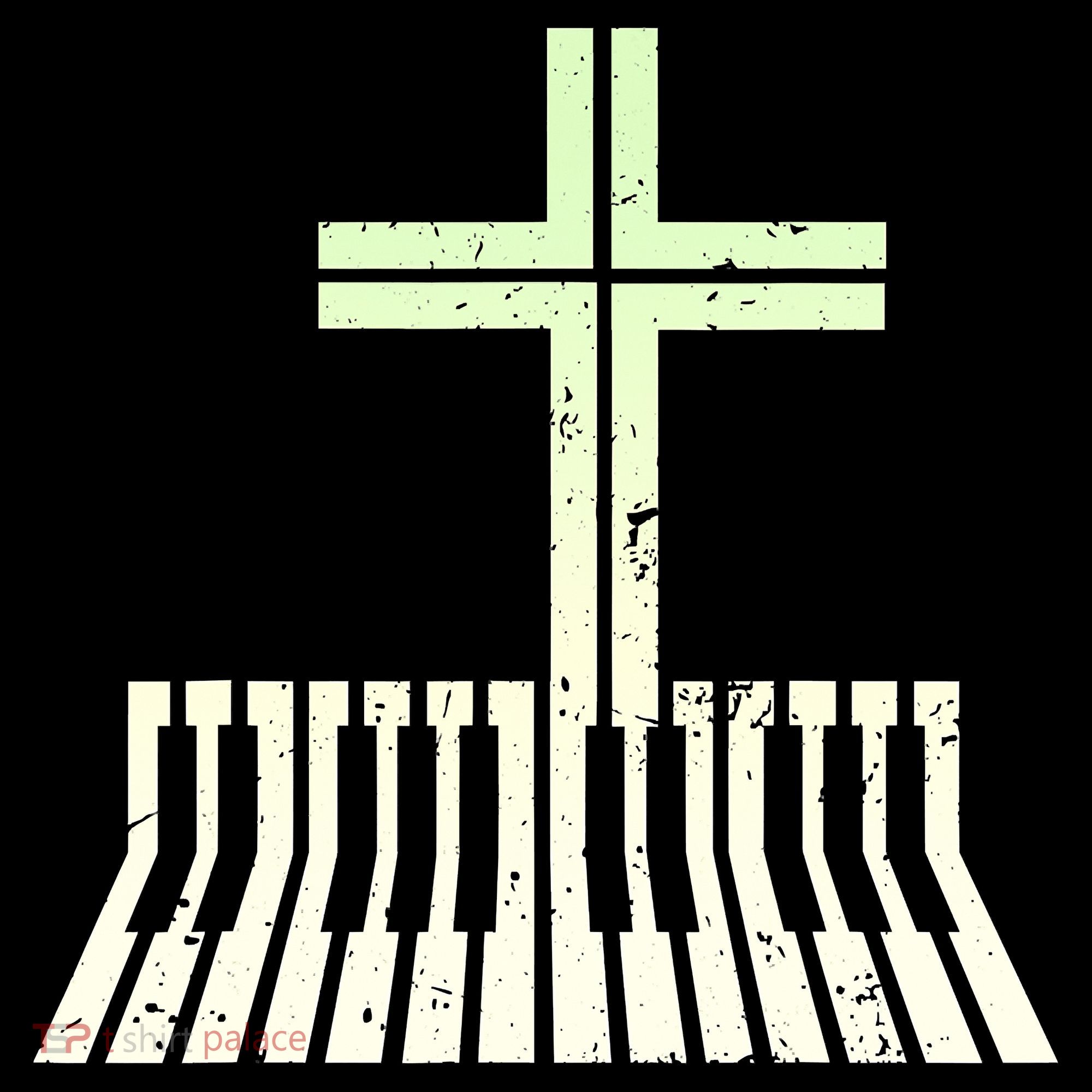 Christian Piano Cross Keyboard Pianist Women's Hoodie