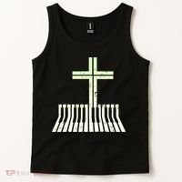 Christian Piano Cross Keyboard Pianist Tank Top thumb 2
