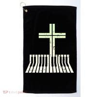 Christian Piano Cross Keyboard Pianist Golf Towel thumb 0