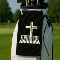 Christian Piano Cross Keyboard Pianist Golf Towel thumb 2