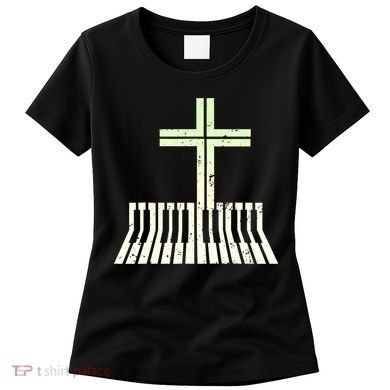 Christian Piano Cross Keyboard Pianist Women's T-Shirt