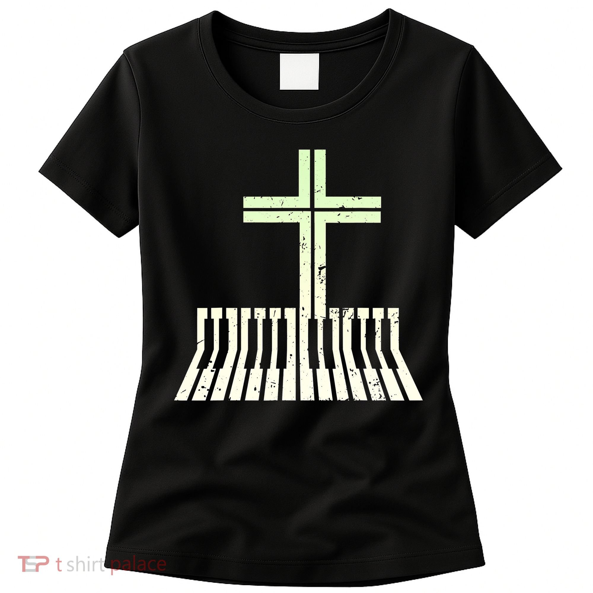 Christian Piano Cross Keyboard Pianist Women's T-Shirt