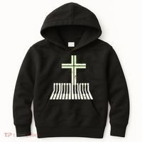 Christian Piano Cross Keyboard Pianist Kids Hoodie thumb 0