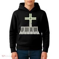 Christian Piano Cross Keyboard Pianist Kids Hoodie thumb 4