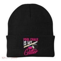 Cute Pool Chalk Is My Funny Billiard Players Game Gift Beanie thumb 0