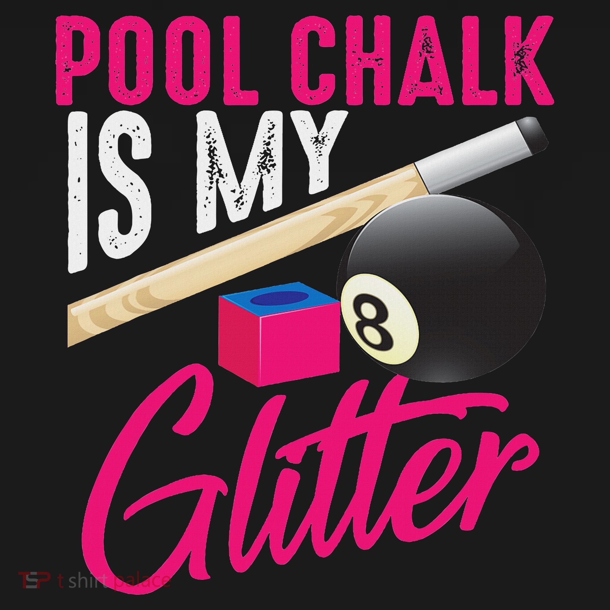 Cute Pool Chalk Is My Funny Billiard Players Game Gift Coaster