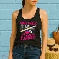 Cute Pool Chalk Is My Funny Billiard Players Game Gift Women's Tank Top thumb 2