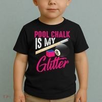 Cute Pool Chalk Is My Funny Billiard Players Game Gift Toddler T-Shirt thumb 2