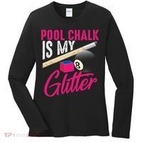 Cute Pool Chalk Is My Funny Billiard Players Game Gift Women's Long Sleeve Shirt thumb 0