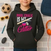 Cute Pool Chalk Is My Funny Billiard Players Game Gift Kids Hoodie thumb 2