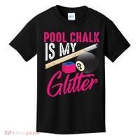 Cute Pool Chalk Is My Funny Billiard Players Game Gift Kids T-Shirt thumb 0