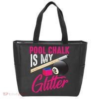 Cute Pool Chalk Is My Funny Billiard Players Game Gift Tote Bag thumb 0