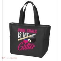 Cute Pool Chalk Is My Funny Billiard Players Game Gift Tote Bag thumb 3