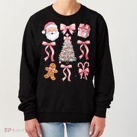 Cute Pink Coquette Christmas  Women's Sweatshirt thumb 0