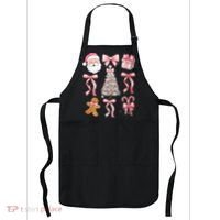 Cute Pink Coquette Christmas  Apron thumb 0