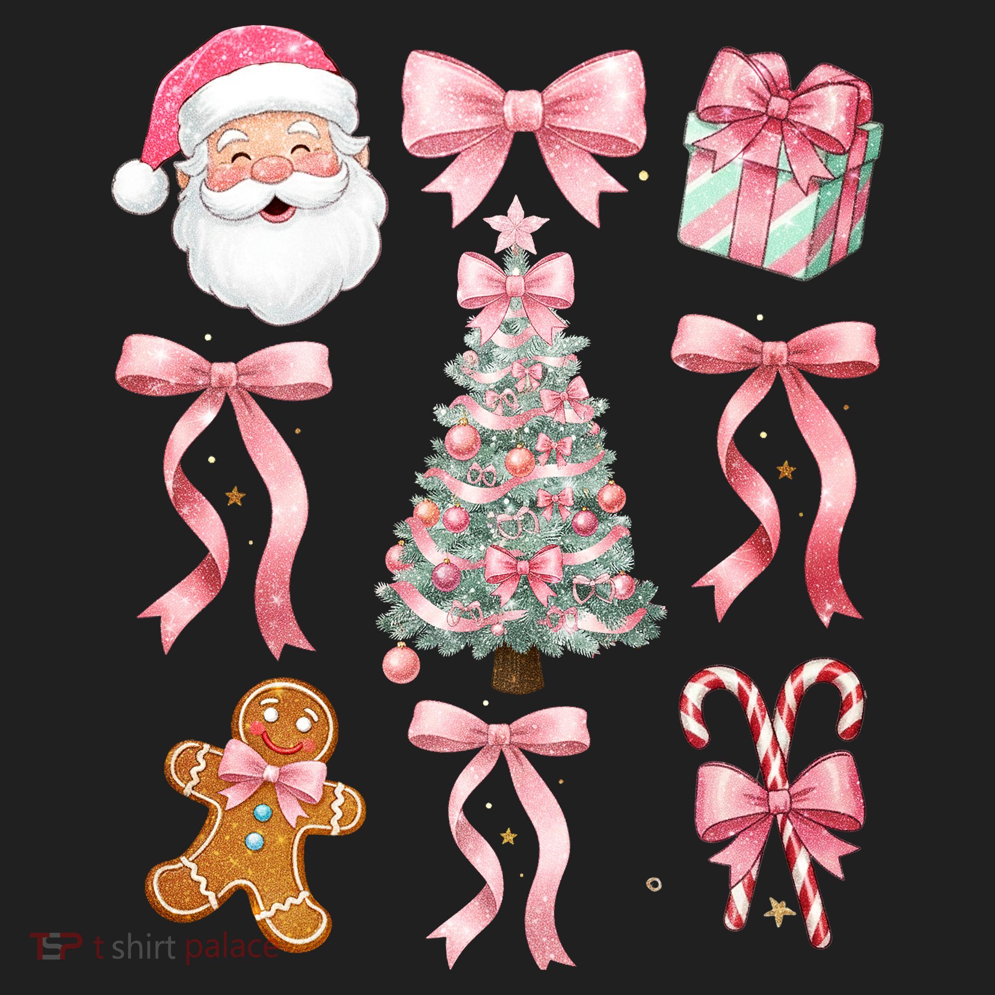 Cute Pink Coquette Christmas  Beanie