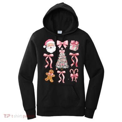 Cute Pink Coquette Christmas  Women's Hoodie