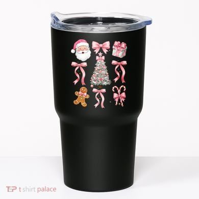 Cute Pink Coquette Christmas  Tumbler