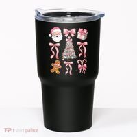 Cute Pink Coquette Christmas  Tumbler thumb 0