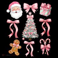 Cute Pink Coquette Christmas  Ornament thumb 1