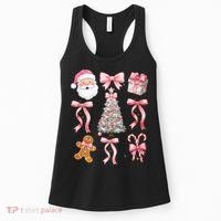 Cute Pink Coquette Christmas  Women's Tank Top thumb 0